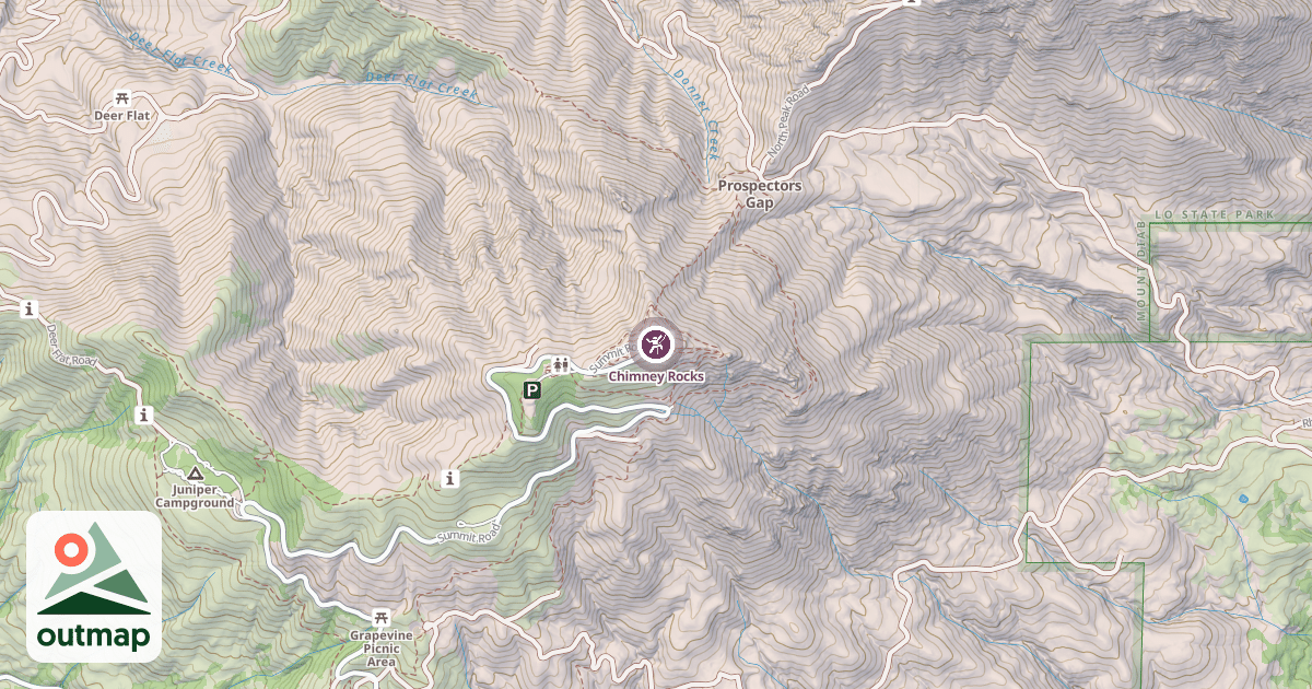 Map of Chimney Rocks