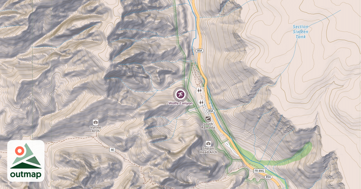 Map of Wolfe Canyon