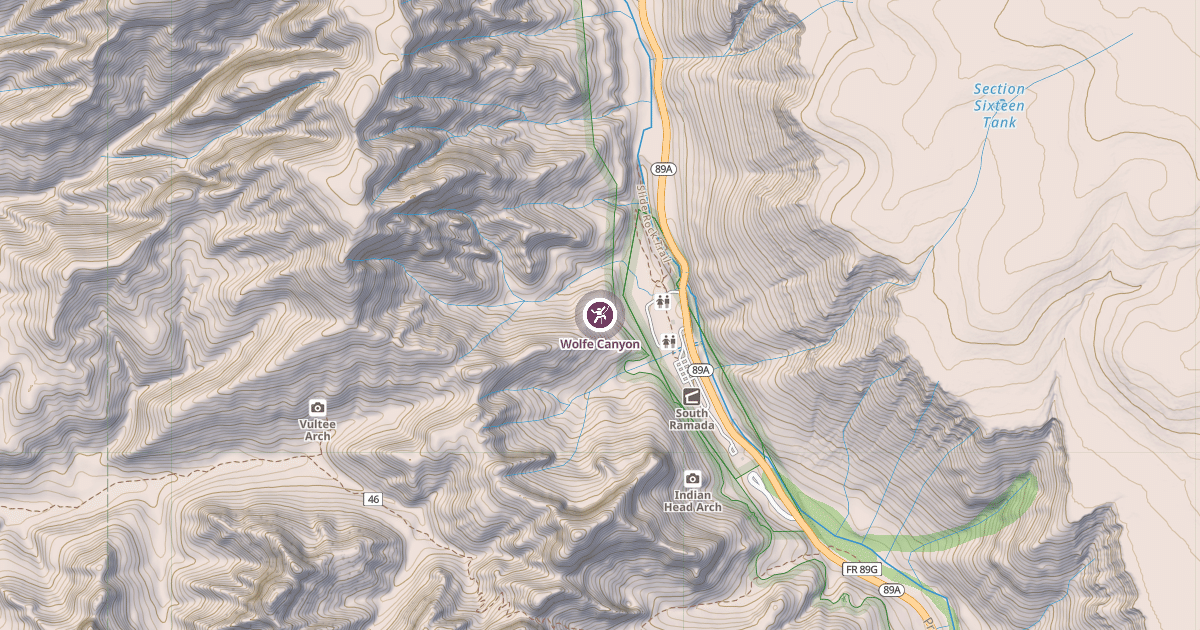 Map preview of Wolfe Canyon