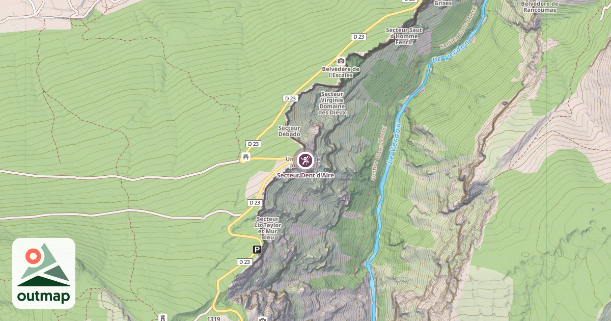 Map of Secteur Dent d'Aire