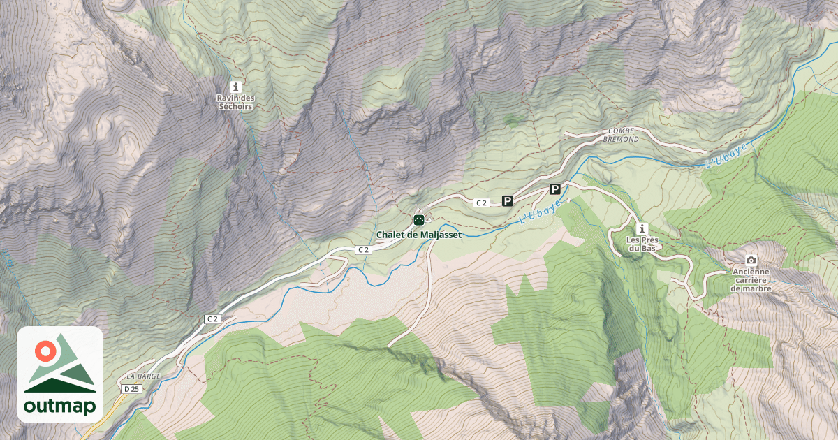 Map of Chalet de Maljasset