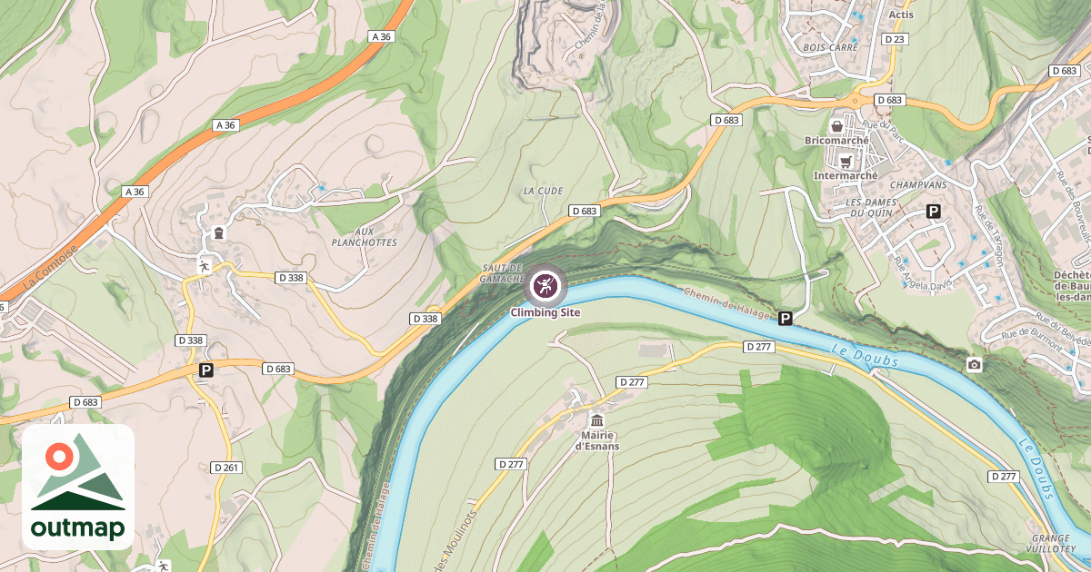 Map of Climbing Site