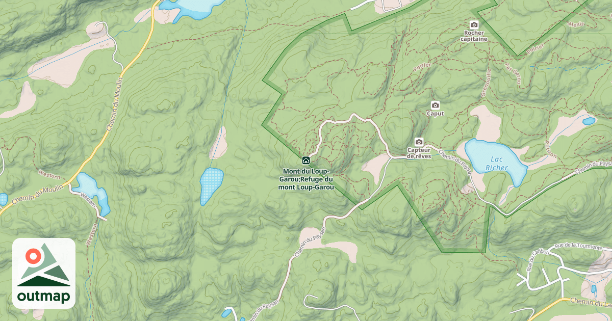 Map of Refuge du mont Loup-Garou