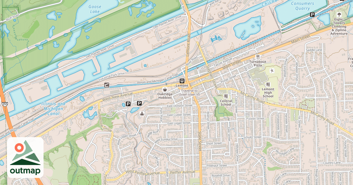 Map of Traverse to clown town