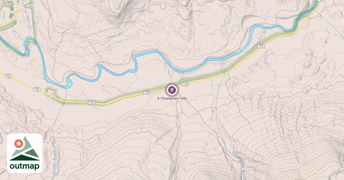 Map of 4. Champney Falls