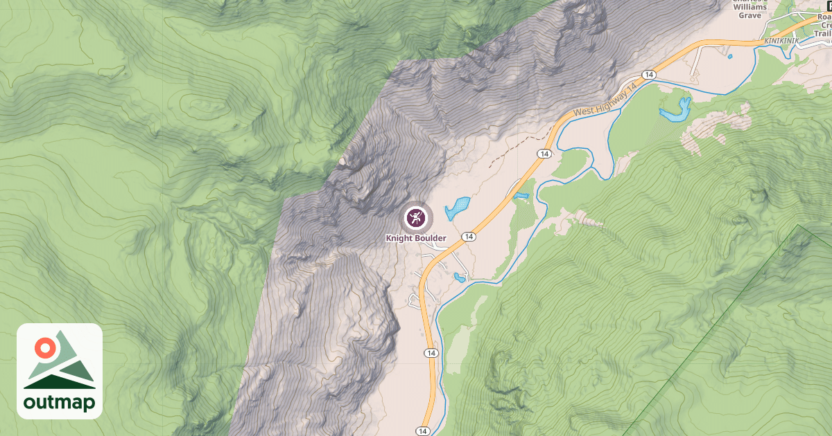 Map of Knight Boulder