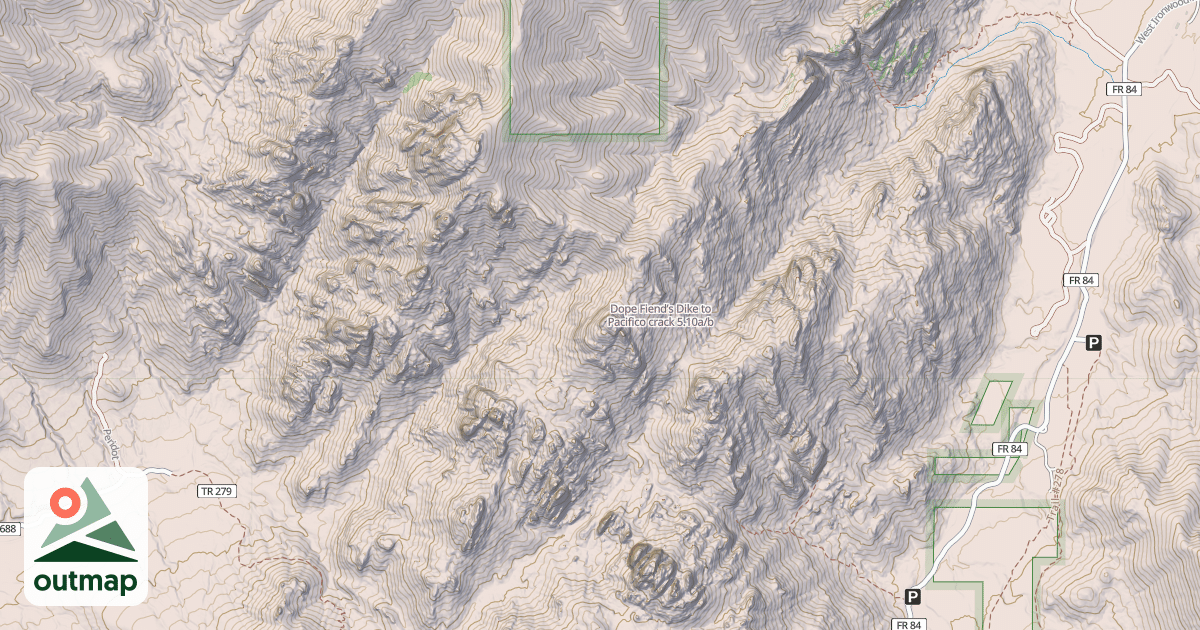 Map of Dope Fiend’s Dike to Pacifico crack
