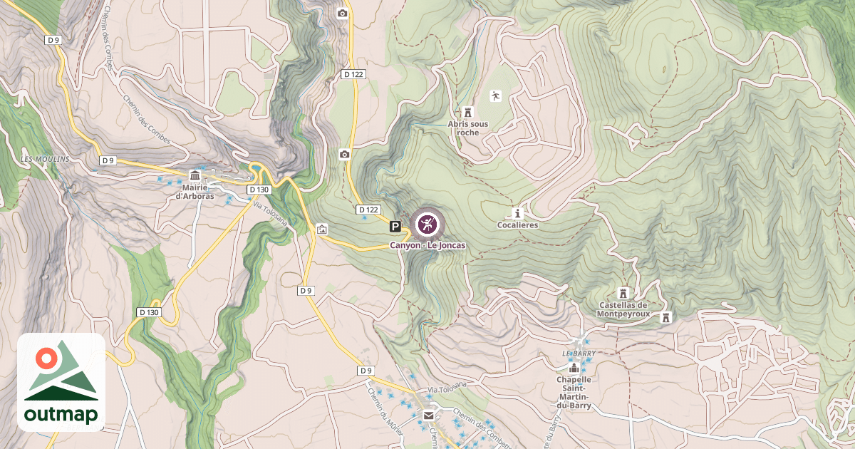Map of Canyon - Le Joncas