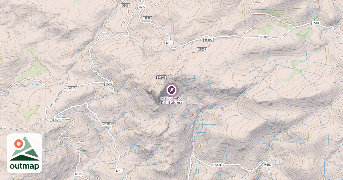 Map of b. Zippity-Do-Dah Buttress