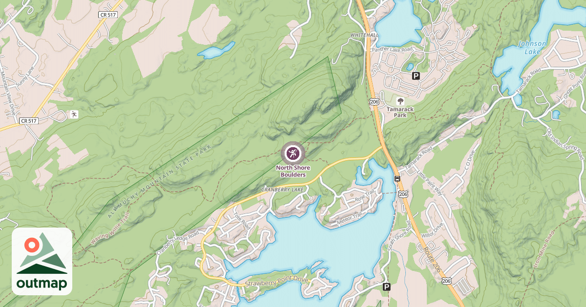 Map of North Shore Boulders