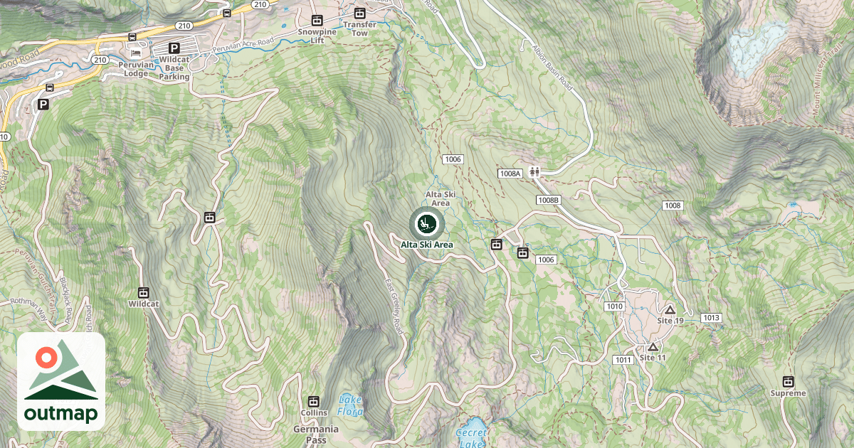 Map of Alta Ski Area