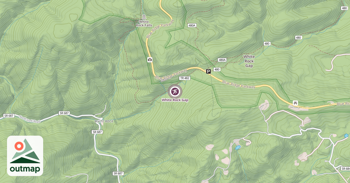 Map of White Rock Gap