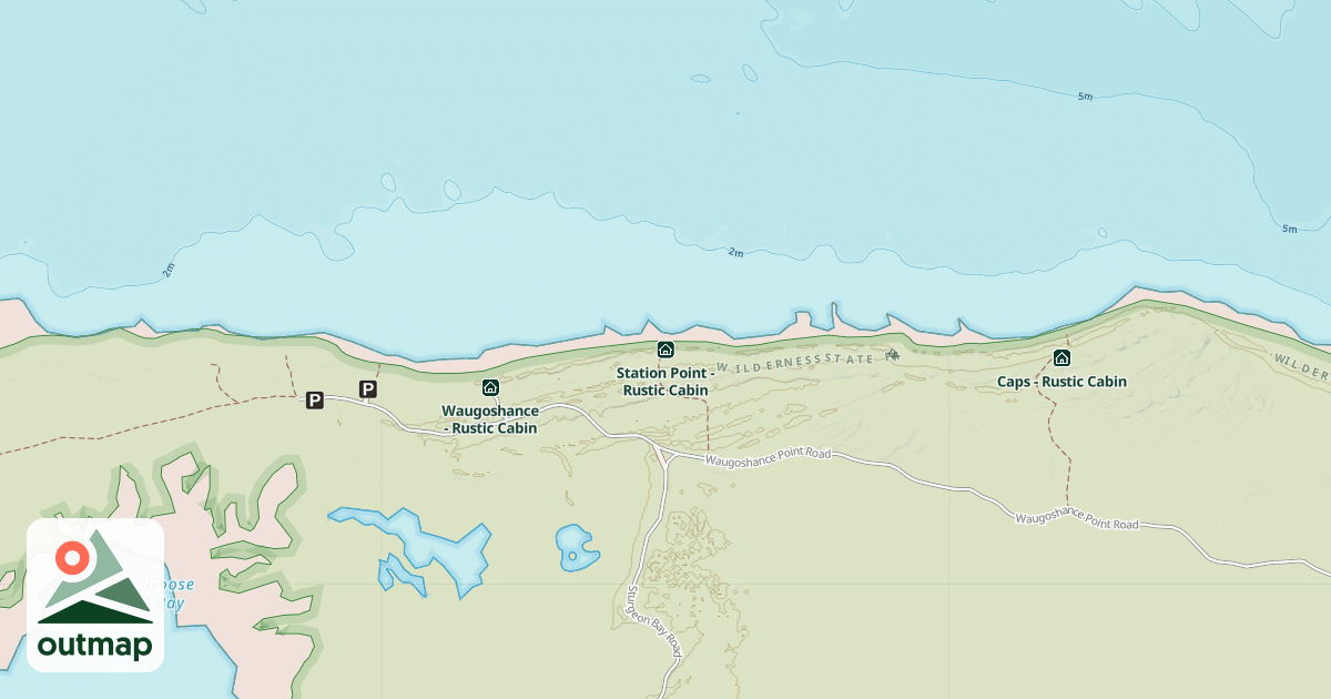 Map of Station Point - Rustic Cabin