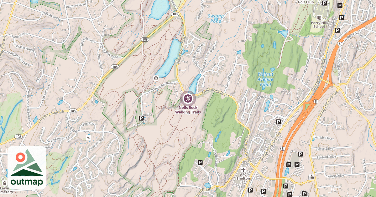 Map of Nells Rock Walking Trails
