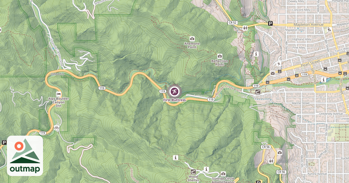 Map of First Buttress