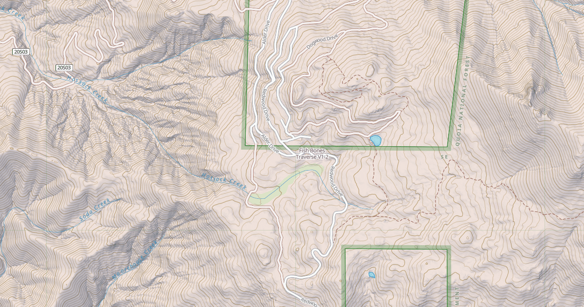 Map preview of Fish Bones Traverse