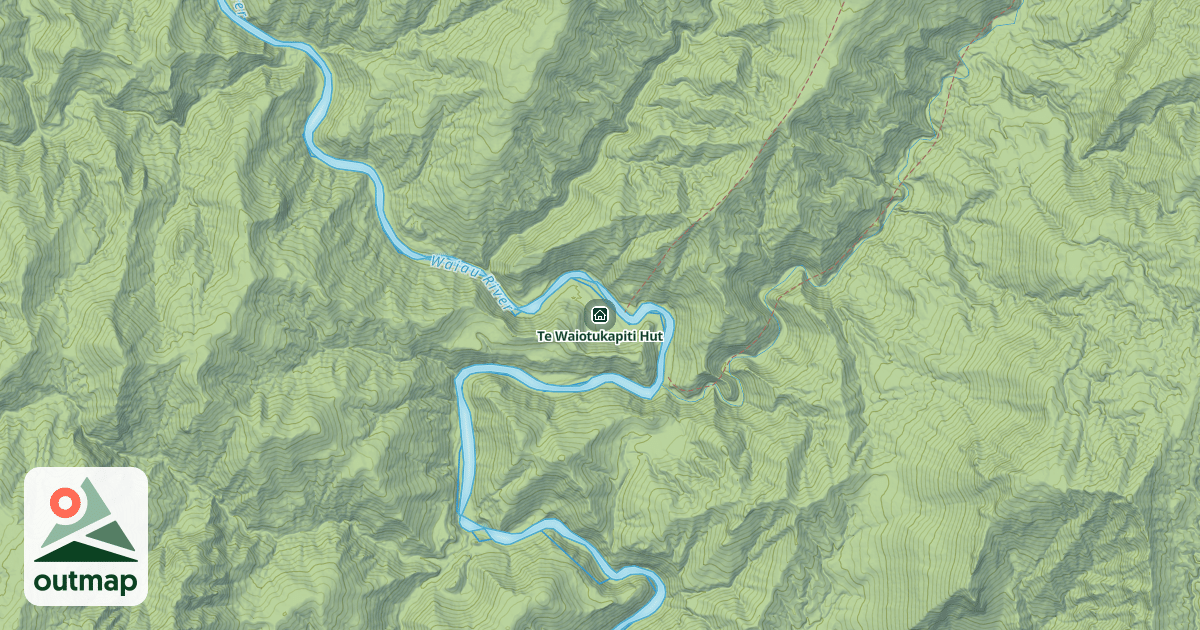 Map of Te Waiotukapiti Hut