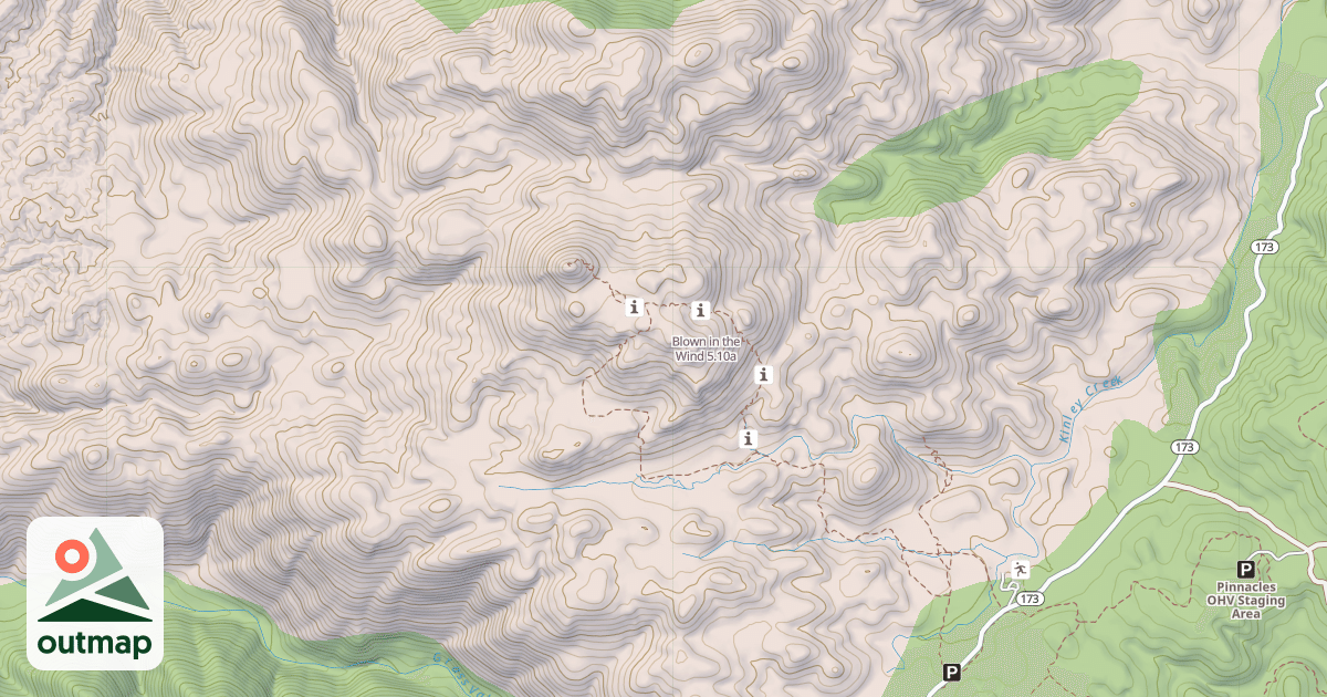 Map of Blown in the Wind