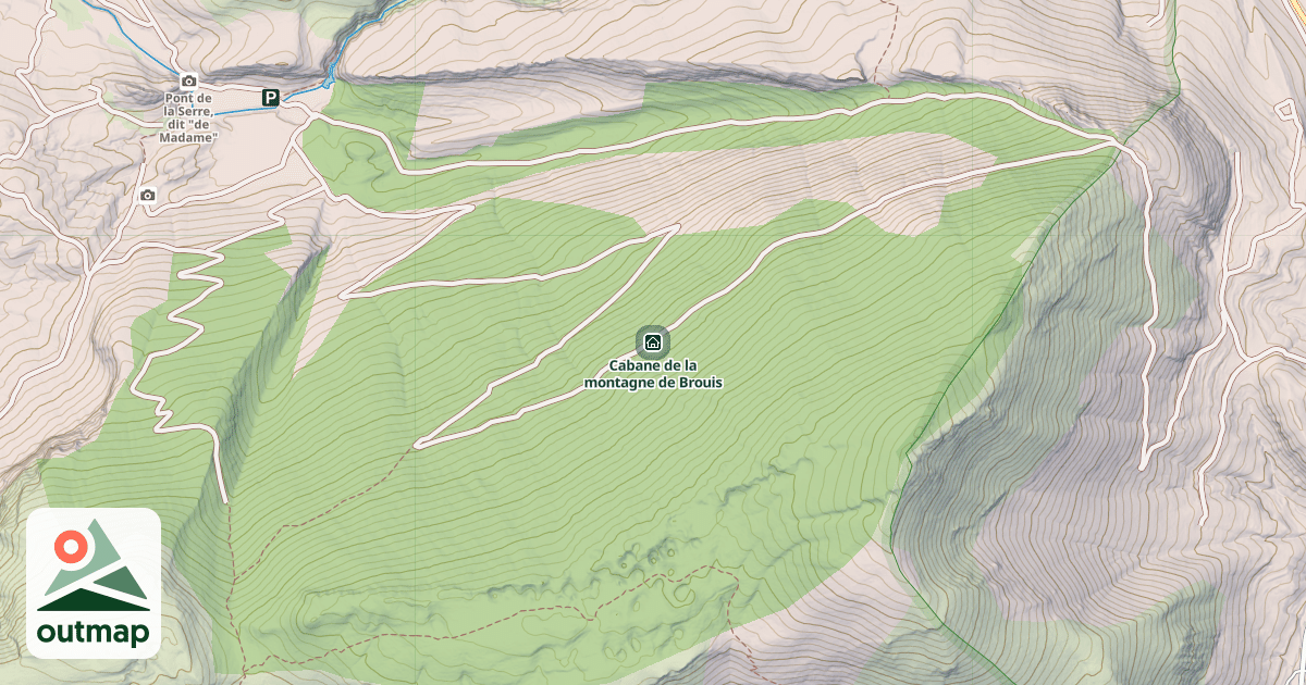 Map of Cabane de la montagne de Brouis