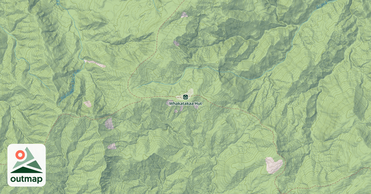 Map of Whakatakaa Hut