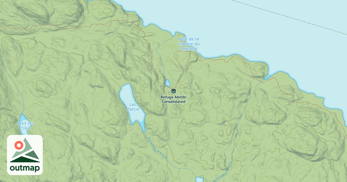 Map of Refuge Abitibi Consolidated