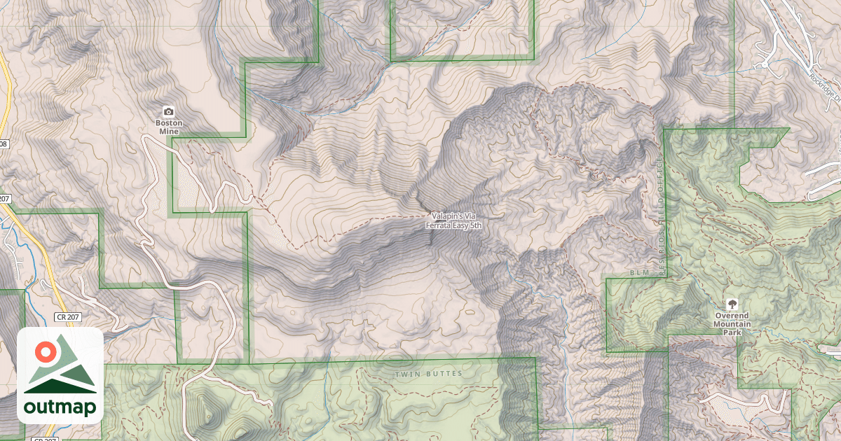 Map of Valapin's Via Ferrata