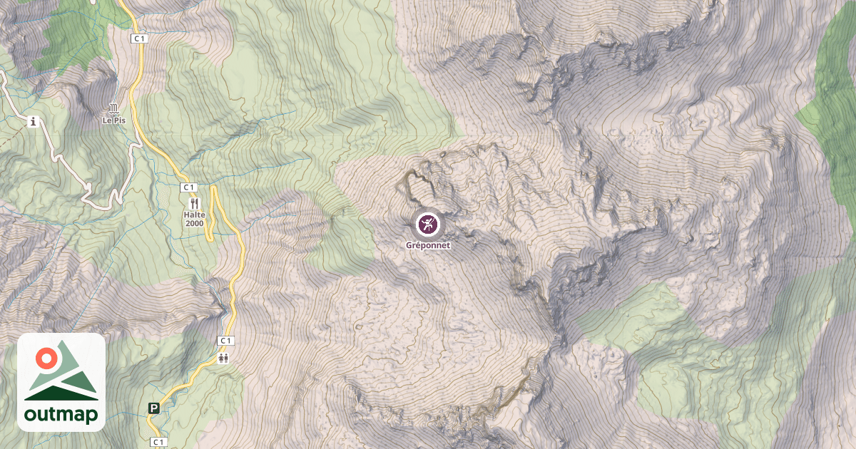 Map of Gréponnet