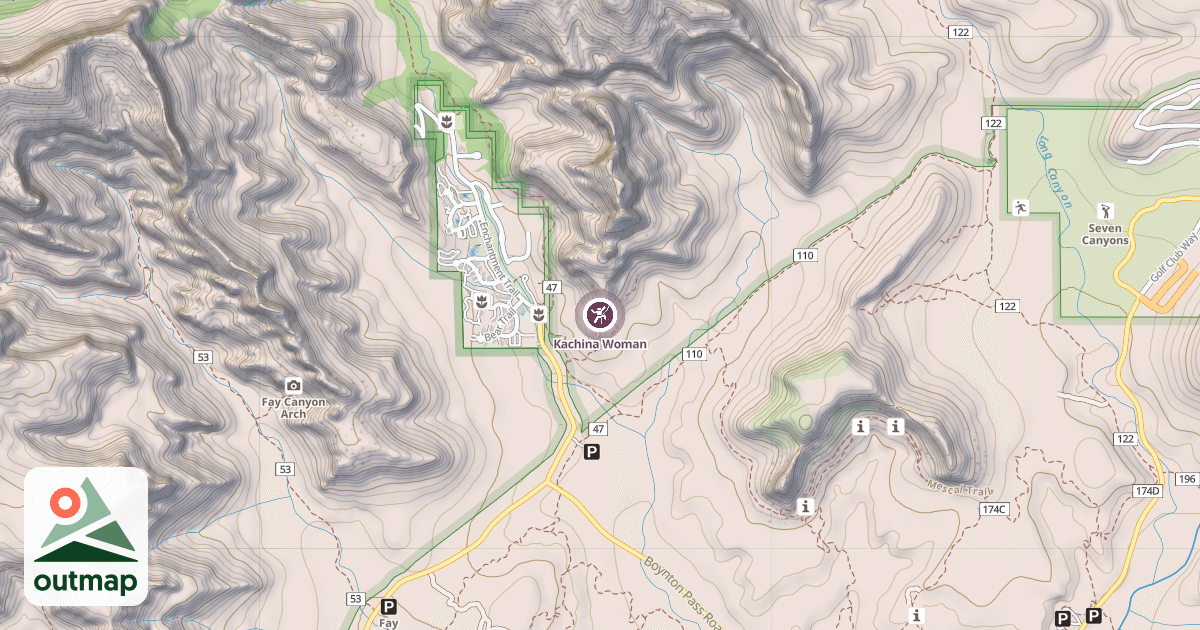Map of Kachina Woman