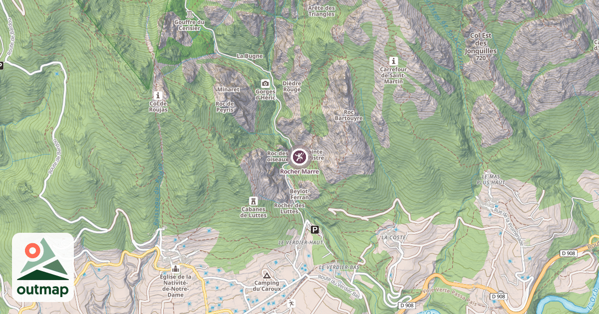 Map of Rocher Marre