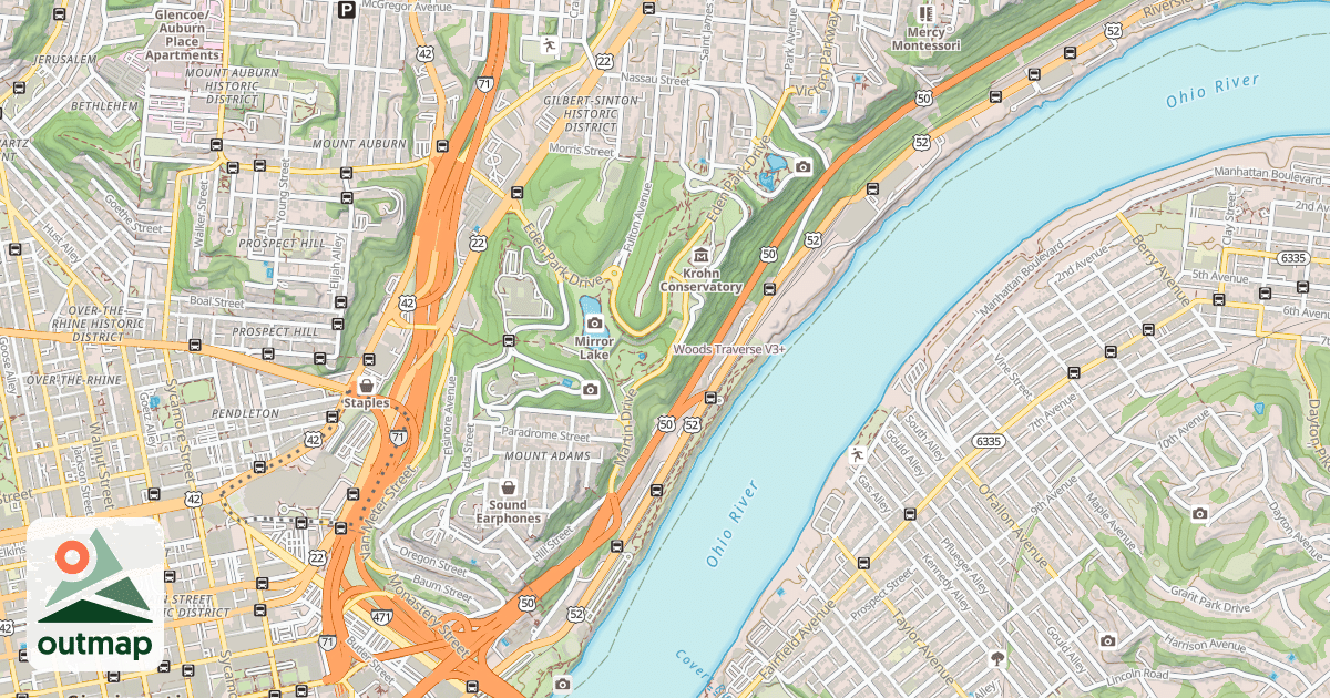 Map of Woods Traverse
