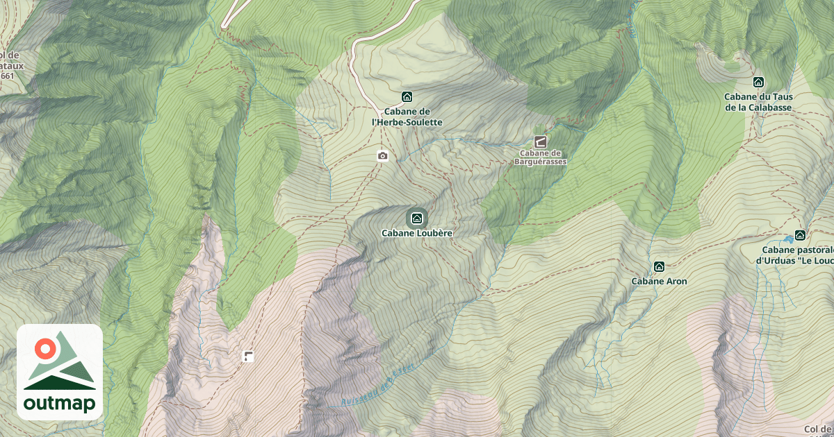 Map of Cabane Loubère