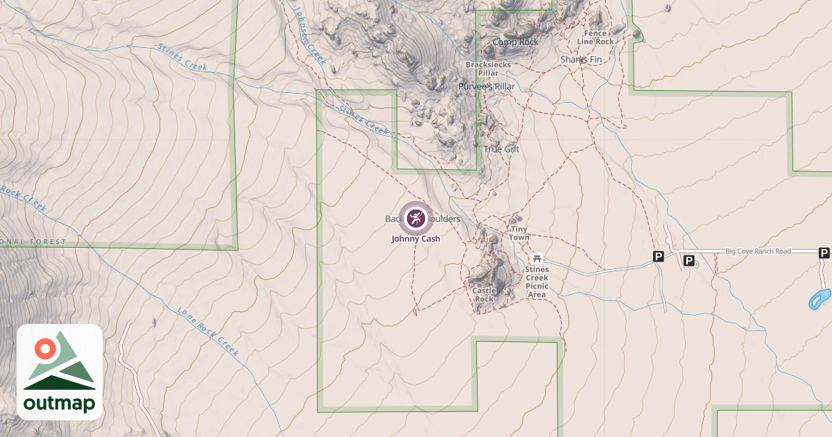Map of Johnny Cash