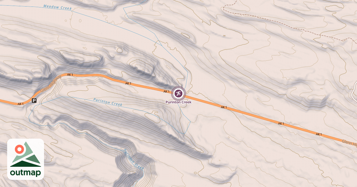 Map of Purinton Creek