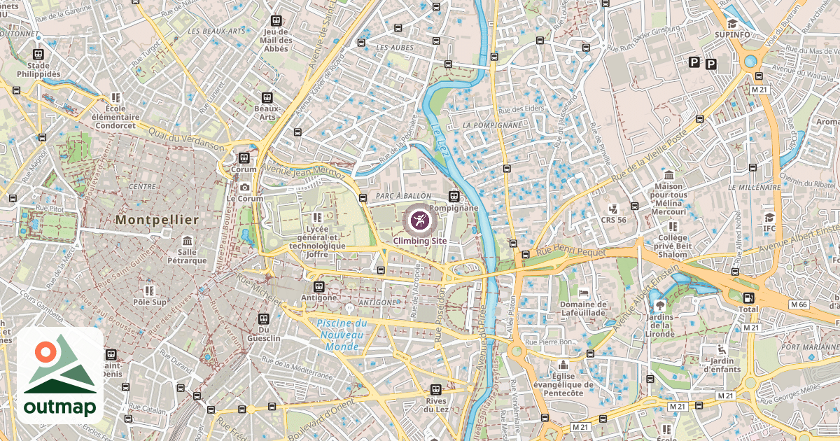 Map of Climbing Site