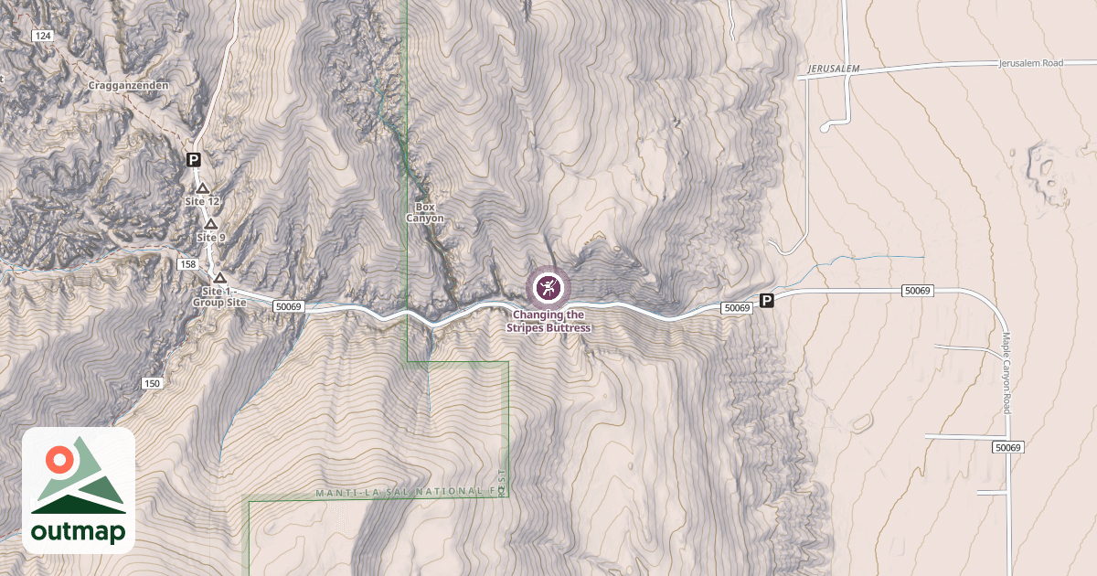 Map of Changing the Stripes Buttress