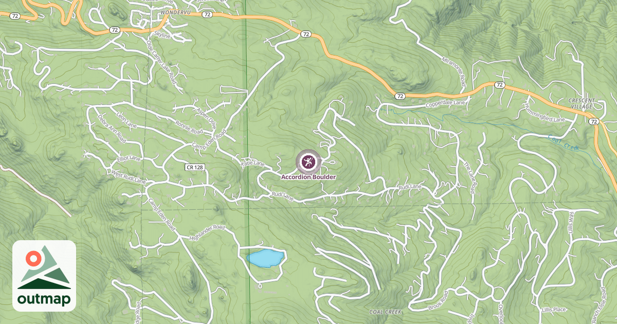 Map of Accordion Boulder