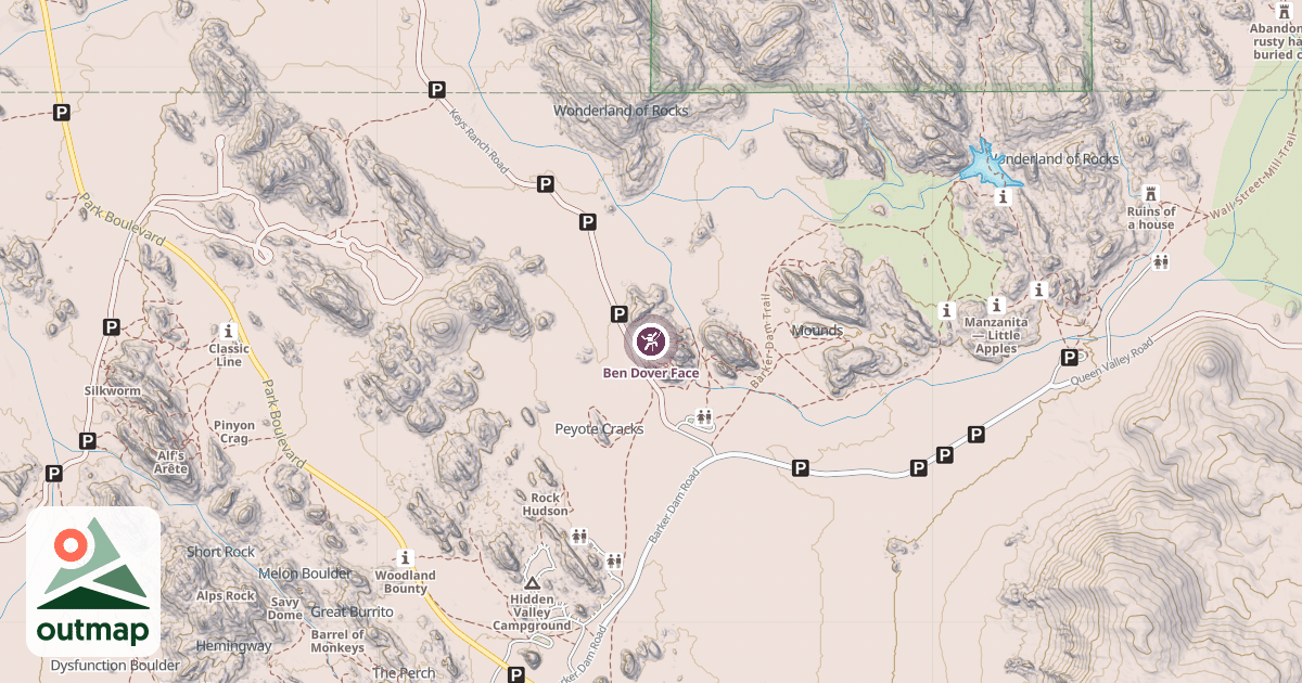 Map of Ben Dover Face