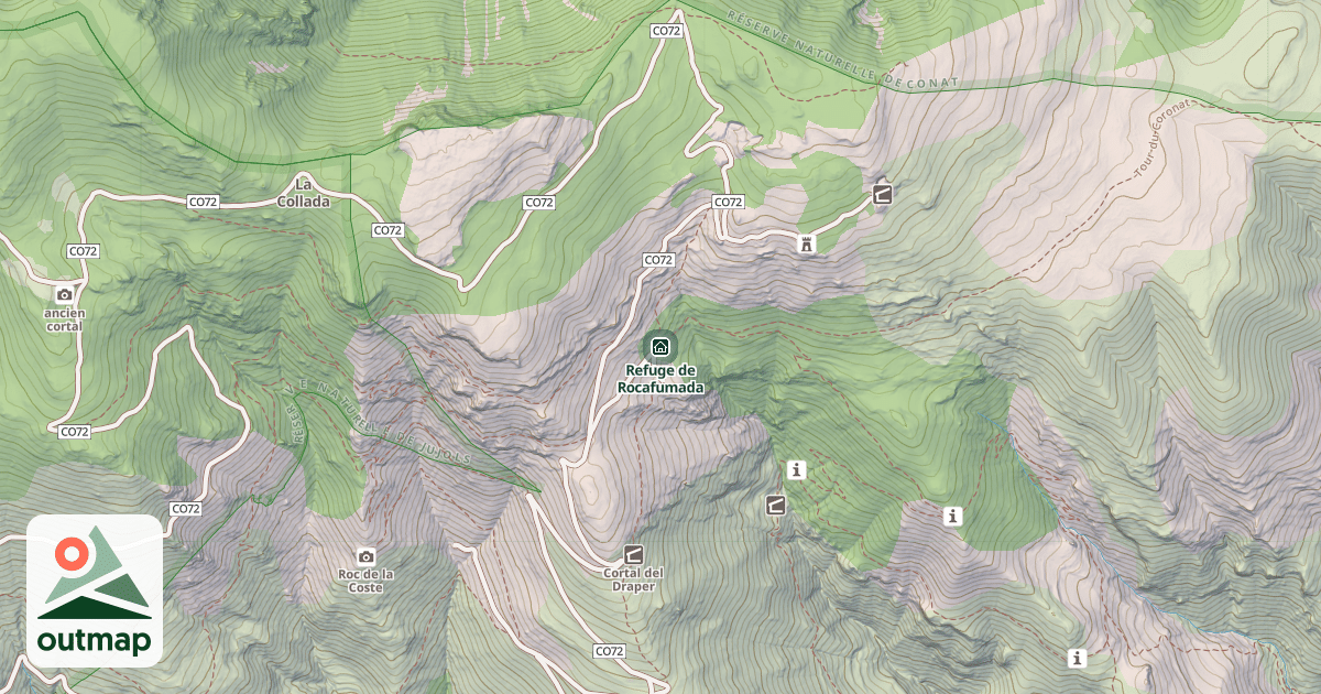 Map of Refuge de Rocafumada