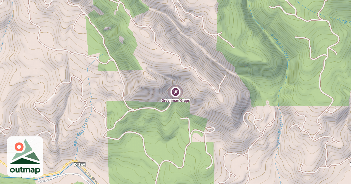 Map of Greenman Crags