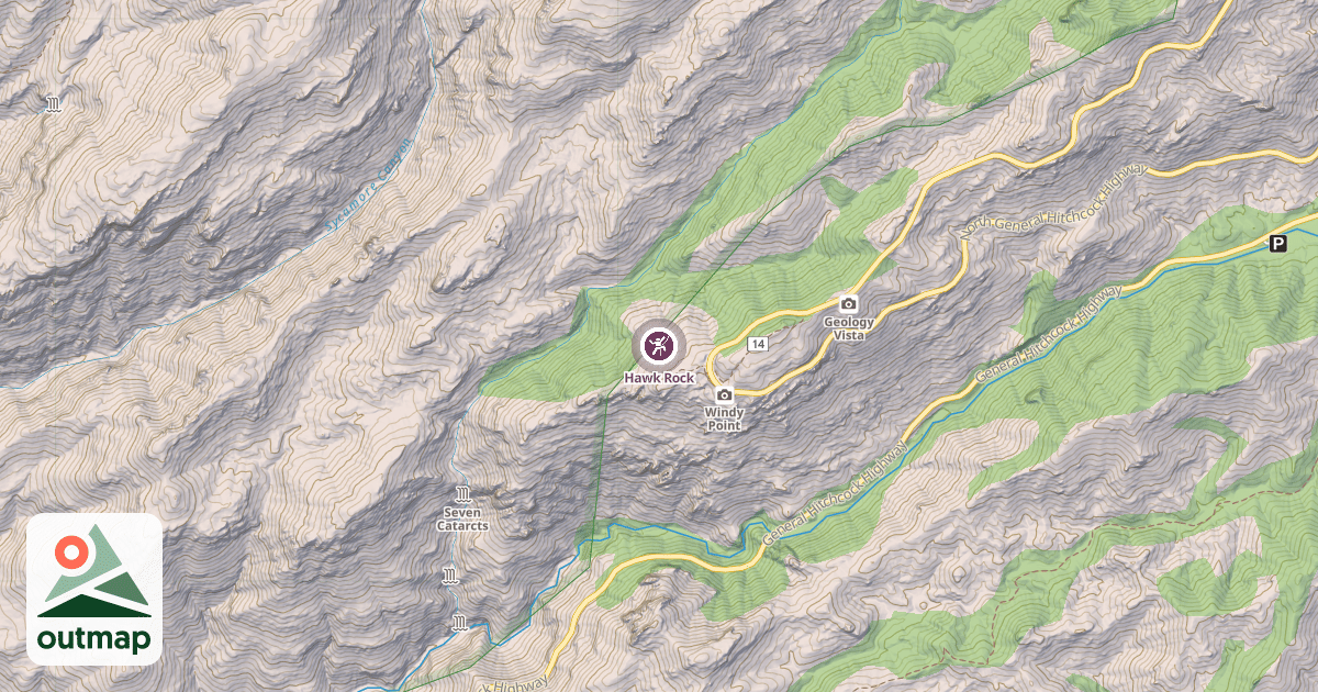 Map of Hawk Rock
