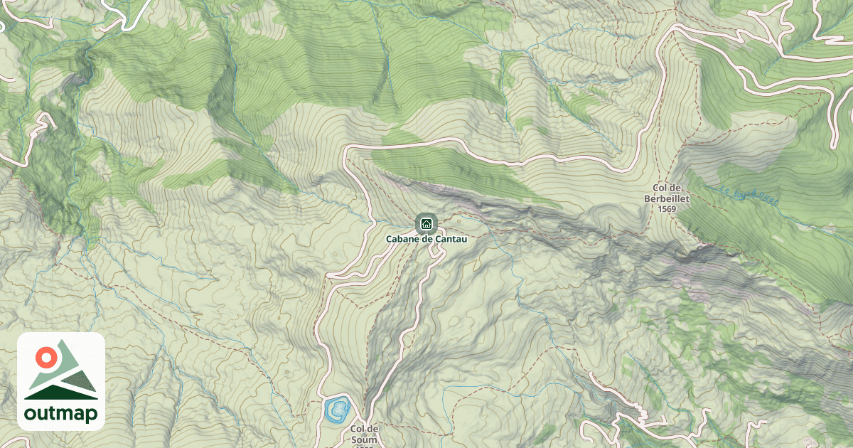 Map of Cabane de Cantau