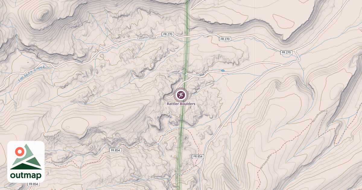 Map of Rattler Boulders