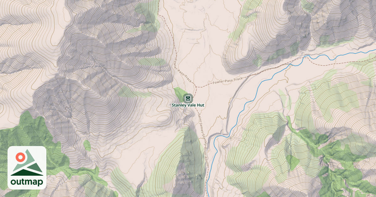 Map of Stanley Vale Hut