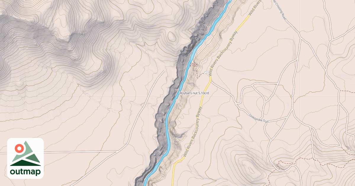 Map of Roybal's nut