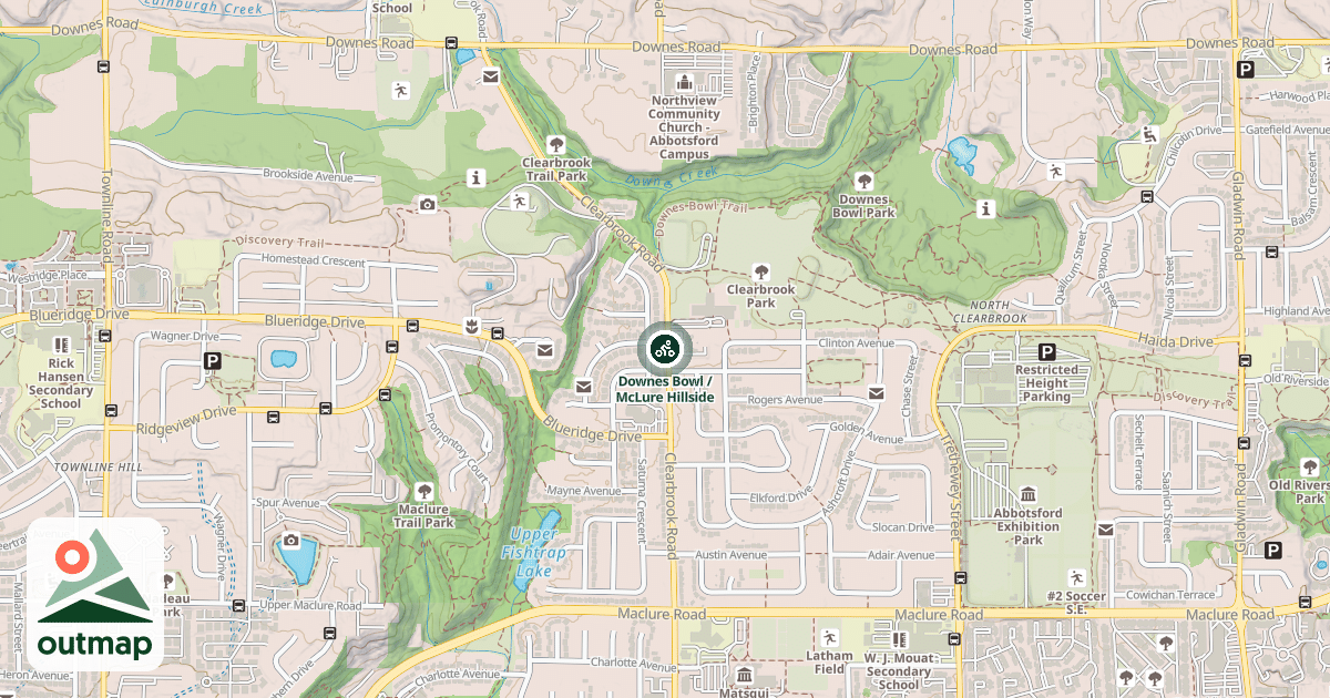 Map of Downes Bowl / McLure Hillside