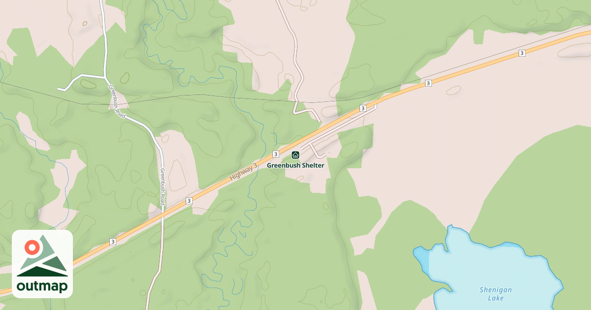 Map of Greenbush Shelter