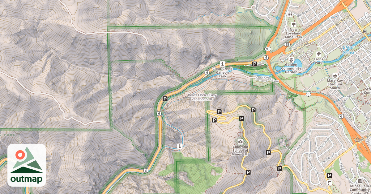 Map of Bear's Choice Easy Variation