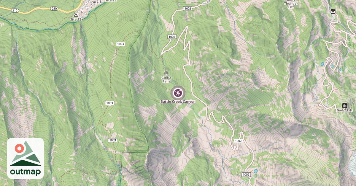 Map of Battle Creek Canyon