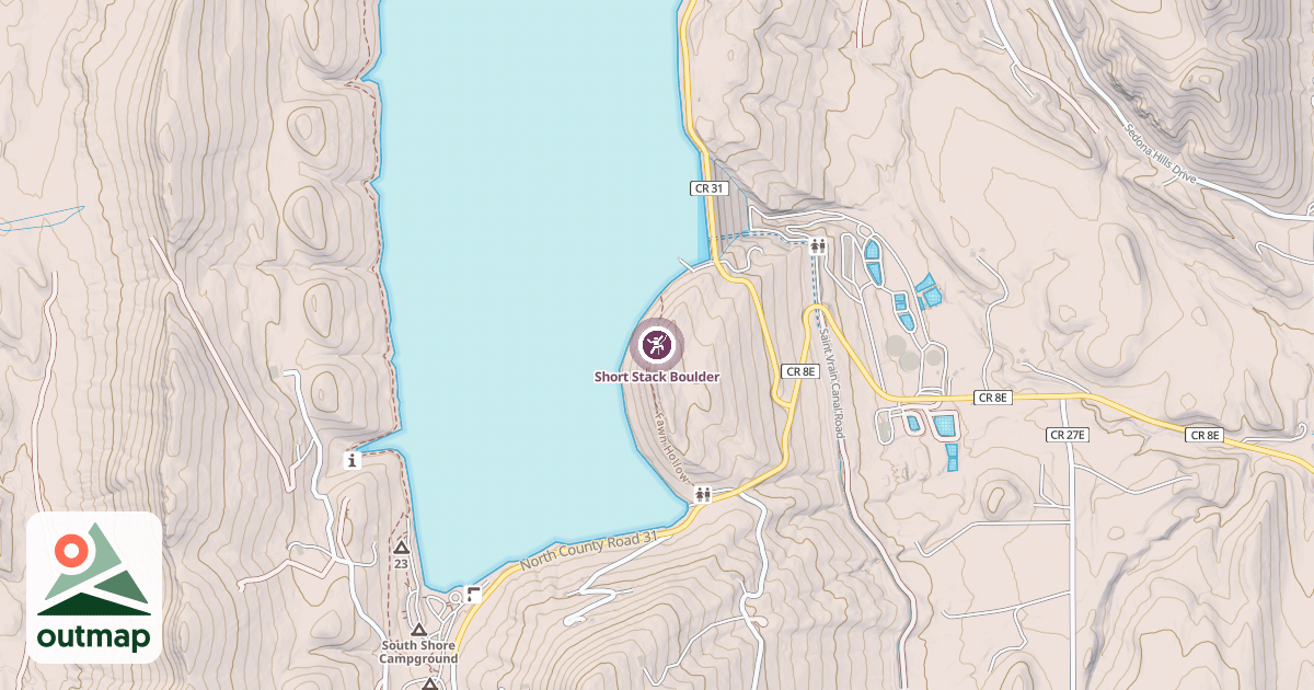 Map of Short Stack Boulder