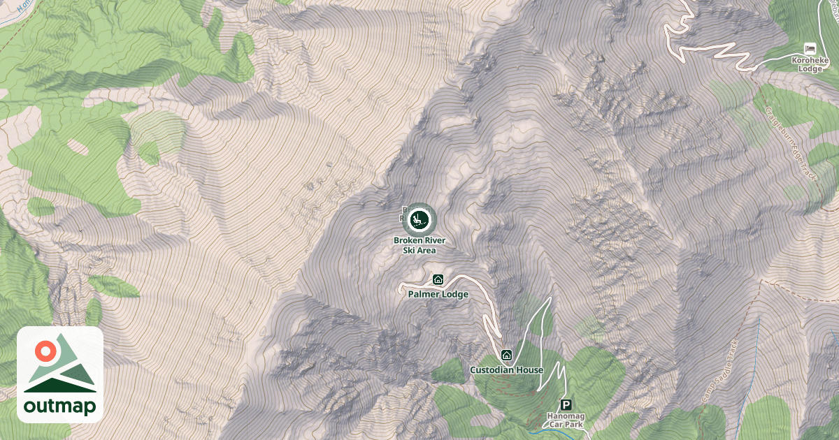 Map of Broken River Ski Area
